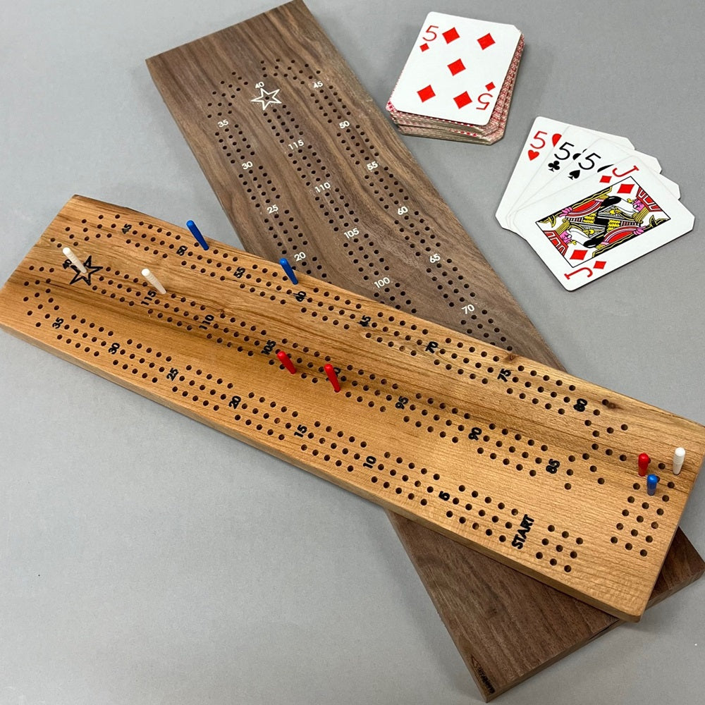 Custom Cribbage Board of Local Hardwood